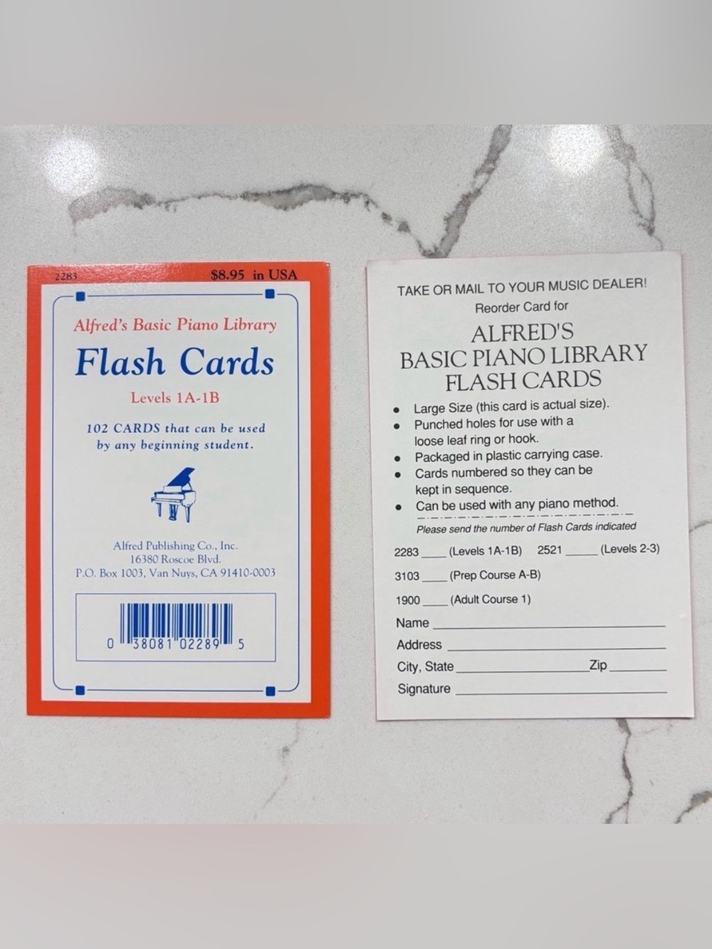 Alfred's Basic Piano Library Flash Cards